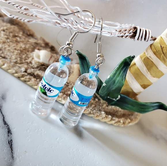 Water Bottle Dangle Earrings - Picture 2 of 7